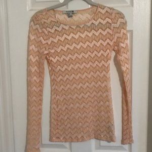 Forever 21 Light Pink Sheer Shirt